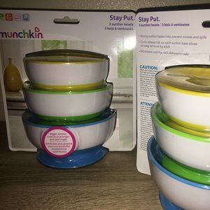 Kids 3 size Stay Put Bowls with bottom suction